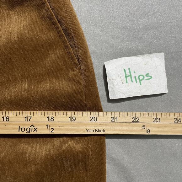 Coldwater Creek Pants Womens Size 8 Brown Pinwale Corduroy Trousers Equestrian - Picture 10 of 13